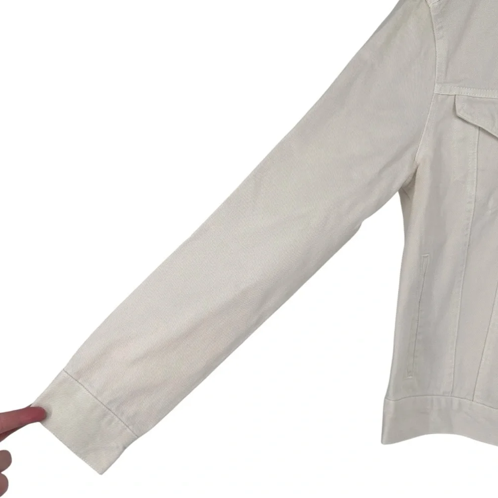 Standard Cloth Men’s Bone Denim Jacket size XS 100% Cotton Long Sleeves Pockets